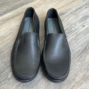 Tommy Bahama Orion Black Leather Low Top Moccasin Loafers - Men’s Size 9.5